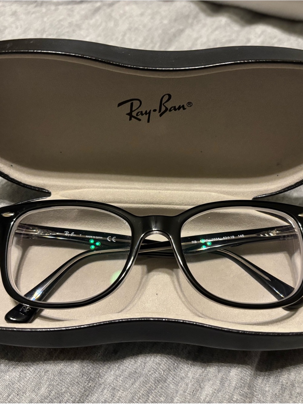 Ray-Ban Black Eyeglasses with Case
